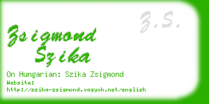 zsigmond szika business card